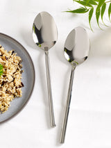 Next Kensington Silver Serve Spoon 2 Piece Stainless Steel Cutlery Set- Buy online at McGrocer