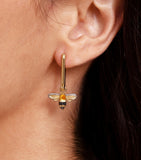 Annoushka gold bee earrings with diamonds and citrine - British product