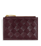 Bottega Veneta leather zipped card case with Intrecciato weave (British brand)