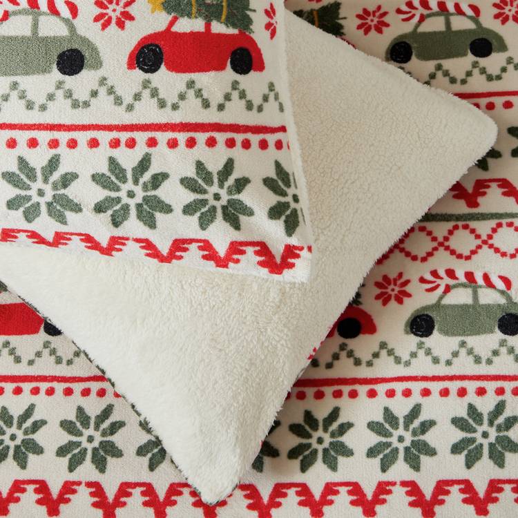 Argos Home reversible fleece Christmas bedding set single - British product