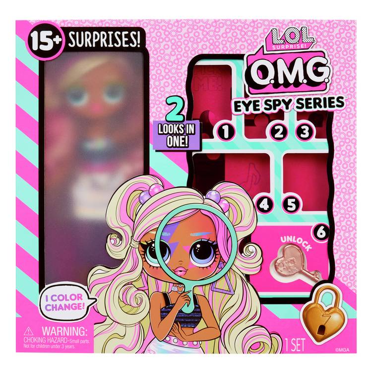 L.O.L. Surprise OMG Eye Spy Rockstar doll, imported from the UK