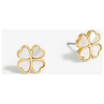 Argos Jon Richard Mother of Pearl Heart Clover Stud Earrings- Buy online at McGrocer