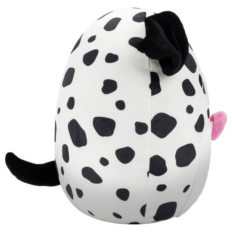 Squishmallows Dustin white Dalmatian plush toy 12 inch, imported from the UK