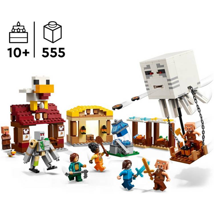 LEGO Minecraft Ghast Balloon Village Attack 555-piece set - British product