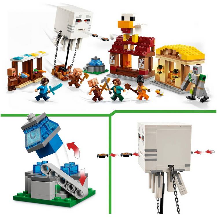 LEGO Minecraft Ghast Balloon Village Attack 555-piece set - British product
