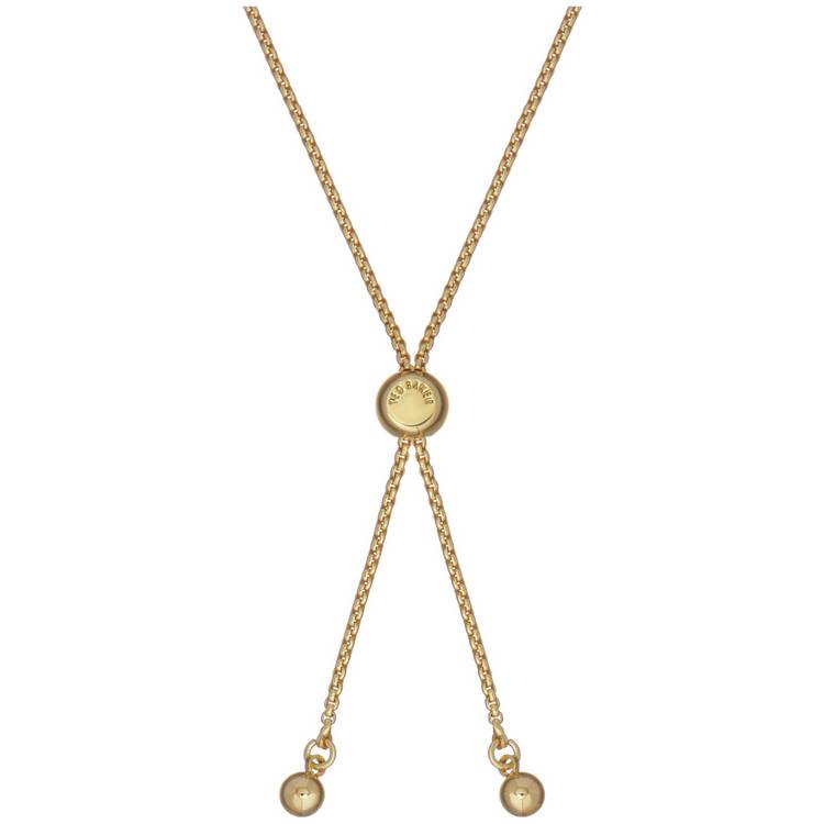 Ted Baker gold plated crystal adjustable tennis bracelet - British product