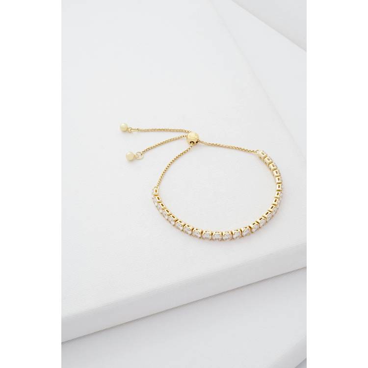 Ted Baker gold plated crystal adjustable tennis bracelet - British product