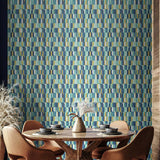Argos Hoopla Walls Building Blocks Indigo and Gold Wallpaper- Buy online at McGrocer