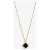 Argos Jon Richard Gold Plated Jet Clover Pendant Necklace 40.6cm- Buy online at McGrocer