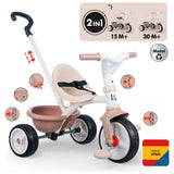 Smoby 2-in-1 tricycle ride-on beige with parent handle (British brand)