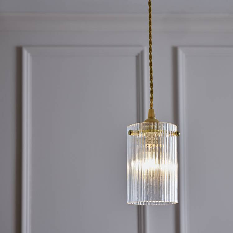 Argos Home ribbed glass lampshade 10cm, UK version