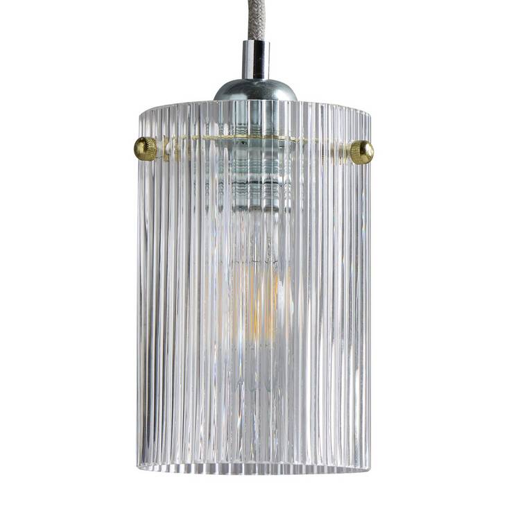 Argos Home ribbed glass lampshade 10cm, UK version