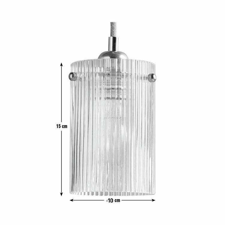 Argos Home ribbed glass lampshade 10cm, UK version