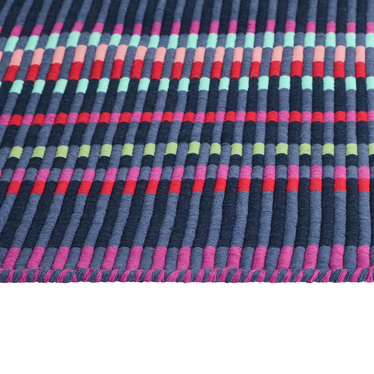 Margo Selby Buster Red flatweave rug 160x230cm, imported from the UK