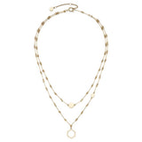 Olivia Burton gold and steel double layer honeycomb necklace, imported from the UK