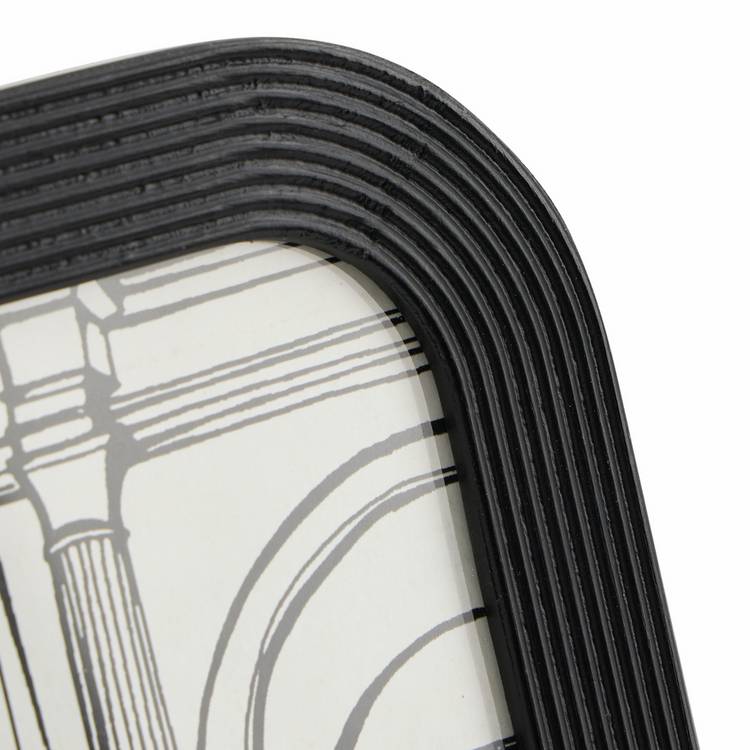 Habitat black ribbed picture frame 4x6, imported from the UK