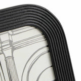 Habitat black ribbed picture frame 4x6, imported from the UK
