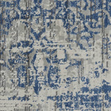Habitat traditional natural and blue cut pile rug 120x170cm, UK version