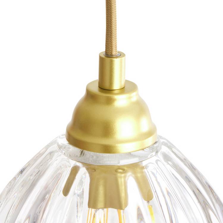 Argos Home three-light brass petal glass ceiling light - British product