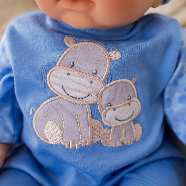 Tiny Treasures hippo doll gift set with carry case - British product