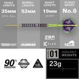 Target Luke Littler World Champion 23g dart set, imported from the UK