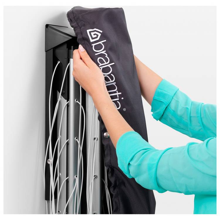 Brabantia wall-mounted clothes airer 24m, imported from the UK