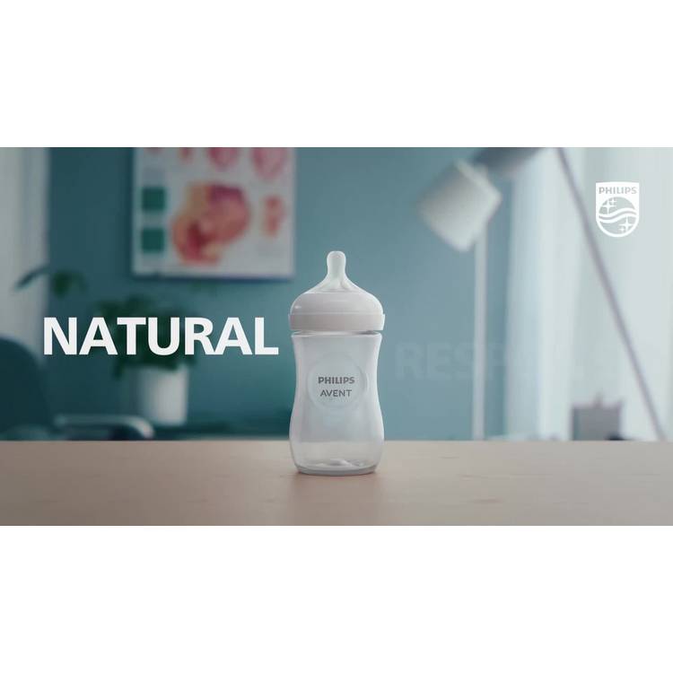 Philips Avent natural response baby bottles 3pk 260ml - British product