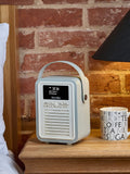 VQ retro DAB radio light grey, imported from the UK