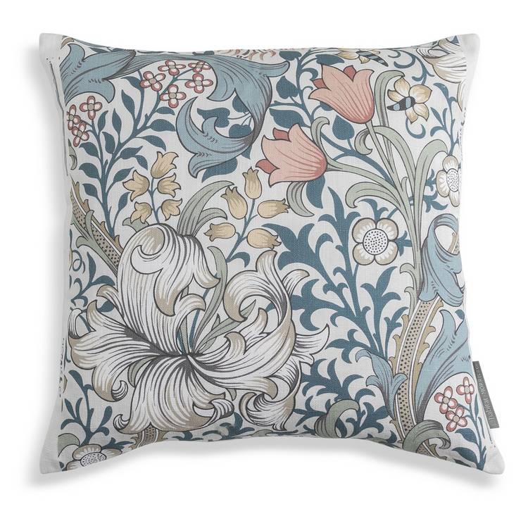 Habitat Golden Lily cushion Blue 50x50cm, imported from the UK