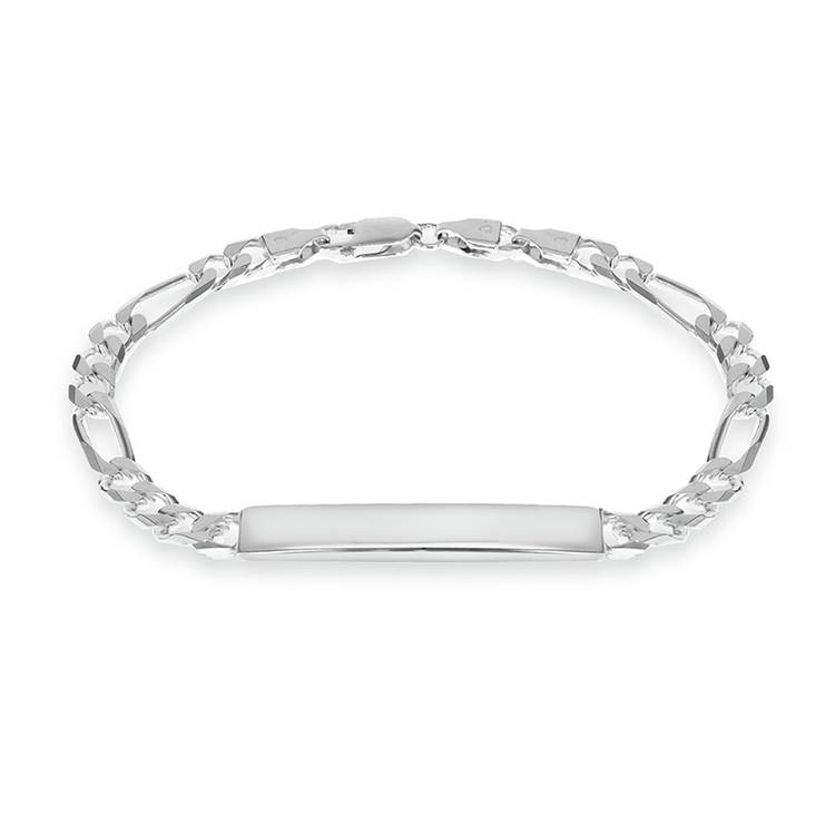 Revere sterling silver personalised ID bracelet 20cm, UK version
