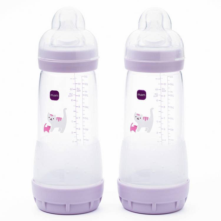 MAM Easy Start Anti-Colic 320ML Baby Bottles 2 Pack Lilac
