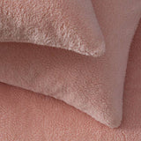 Argos Home teddy fleece blush bedding set single, imported from the UK