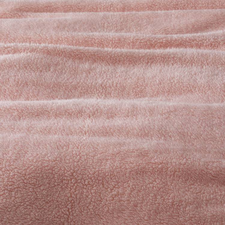 Argos Home teddy fleece blush bedding set single, imported from the UK