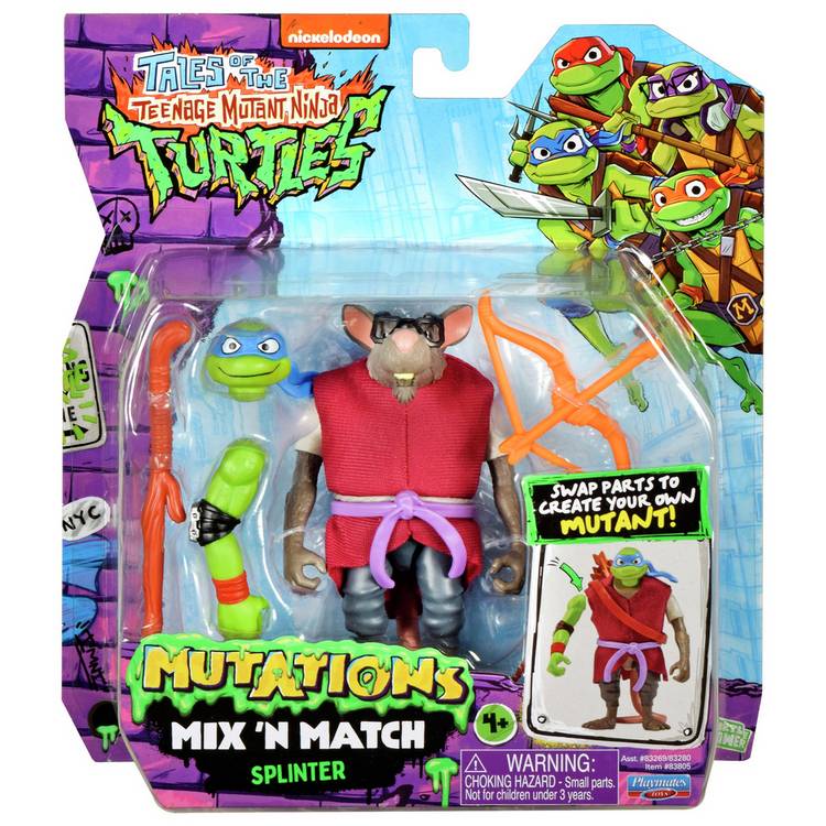 TMNT Mix N Match Splinter figure 4.5 inches - British product
