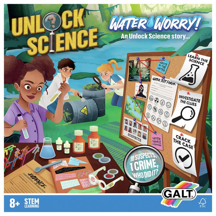 Galt Water Science kit for kids crime solving (British brand)