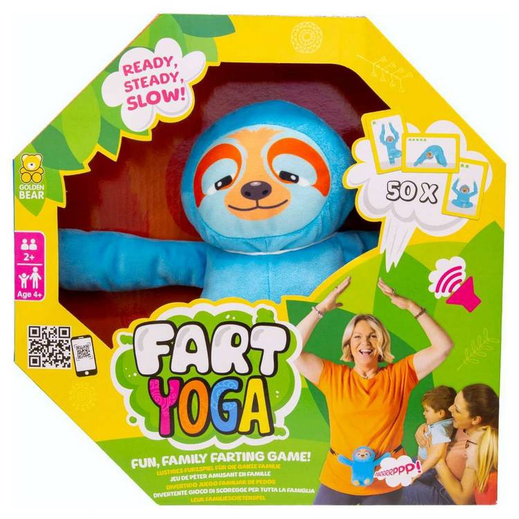Fart Yoga Activity Game with Sammy the Sloth, imported from the UK