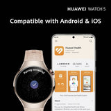 HUAWEI Watch 5 42mm smart watch in beige - British product