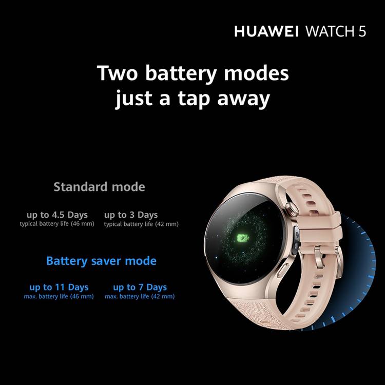 HUAWEI Watch 5 42mm smart watch in beige - British product