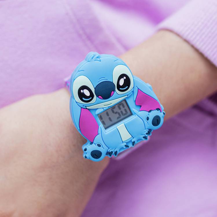 Disney Stitch pink butterfly slap watch for kids, imported from the UK