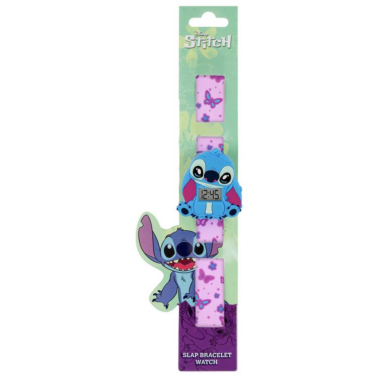 Disney Stitch pink butterfly slap watch for kids, imported from the UK