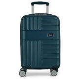 Rock 8 wheel hard suitcase small blue (British brand)