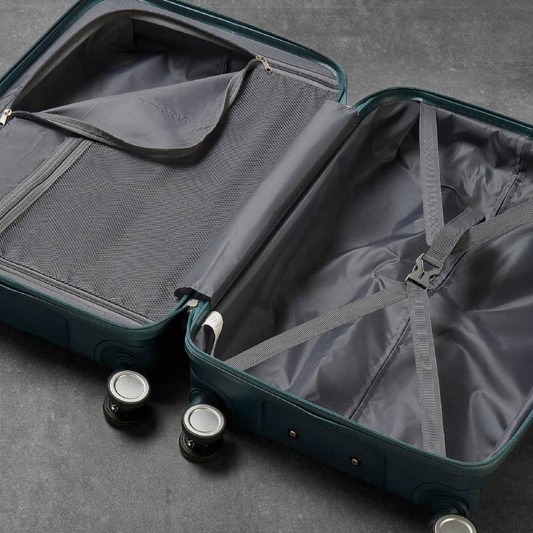 Rock 8 wheel hard suitcase small blue (British brand)