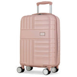 Rock 8 wheel hard suitcase small pink - British product