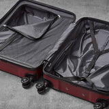 Rock suitcase burgundy 8 wheel small - British brand