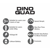 EVO Dino Quad 6V ride on dinosaur toy for kids - British product