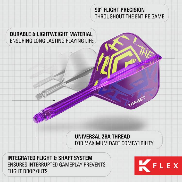 Target Luke Littler World Champion Edition K-Flex No2 dart flights, imported from the UK