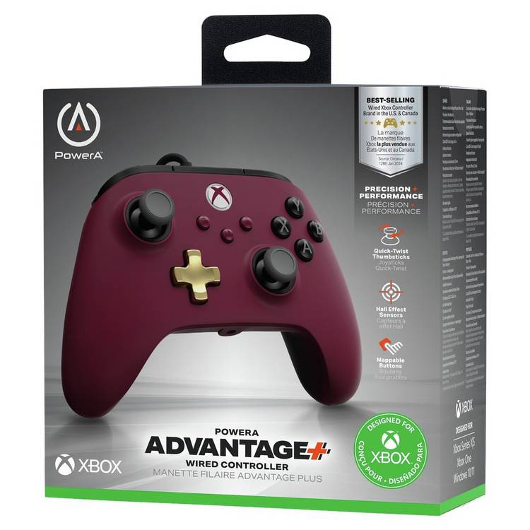 PowerA Advantage+ Xbox wired controller Ruby - British product