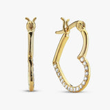 Argos Revere Gold Plated Silver Open Heart Creole Hoop Earrings- Buy online at McGrocer