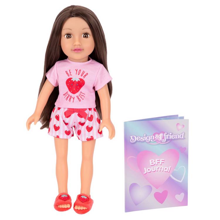 DesignAfriend Emelie sleepover doll 14 inch - British product