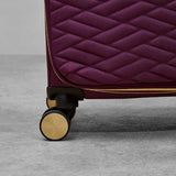 Rock 8 wheel soft suitcase small purple - British product